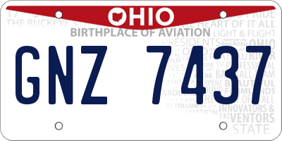 OH license plate GNZ7437