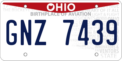OH license plate GNZ7439