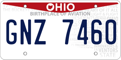 OH license plate GNZ7460