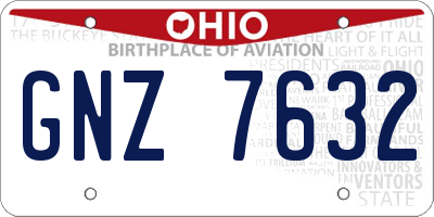 OH license plate GNZ7632