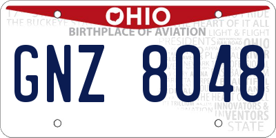 OH license plate GNZ8048