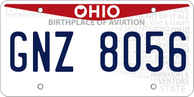 OH license plate GNZ8056