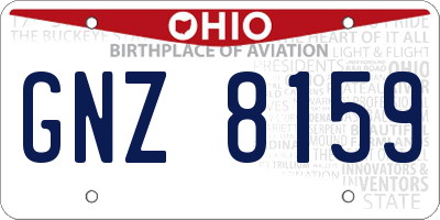 OH license plate GNZ8159