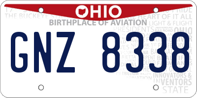 OH license plate GNZ8338