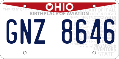 OH license plate GNZ8646