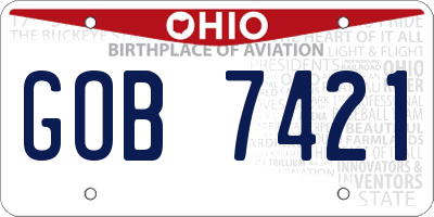 OH license plate GOB7421