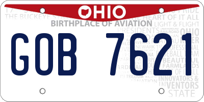 OH license plate GOB7621
