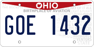 OH license plate GOE1432