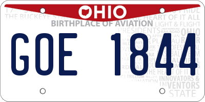 OH license plate GOE1844