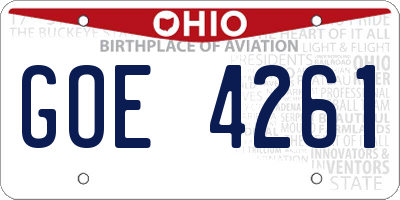 OH license plate GOE4261