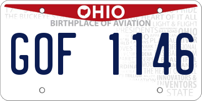 OH license plate GOF1146