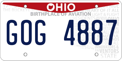OH license plate GOG4887