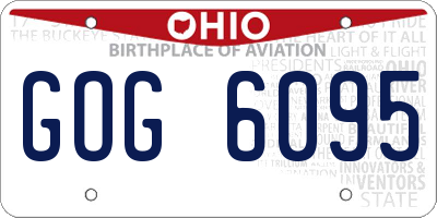 OH license plate GOG6095
