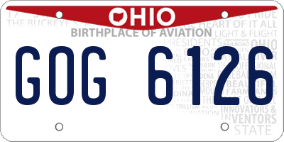 OH license plate GOG6126