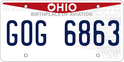 OH license plate GOG6863