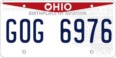 OH license plate GOG6976