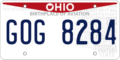 OH license plate GOG8284
