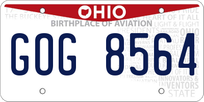 OH license plate GOG8564