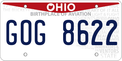 OH license plate GOG8622