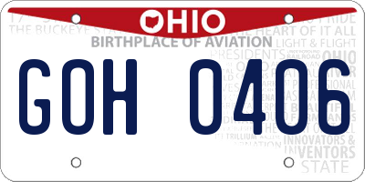 OH license plate GOH0406