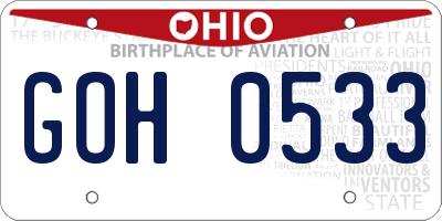 OH license plate GOH0533