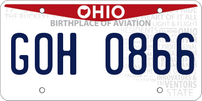 OH license plate GOH0866