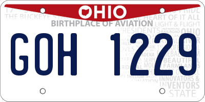 OH license plate GOH1229