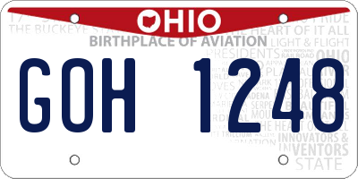 OH license plate GOH1248
