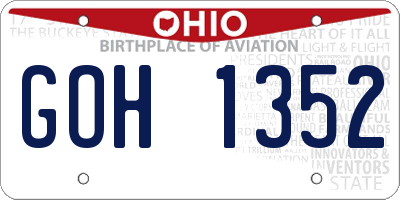 OH license plate GOH1352