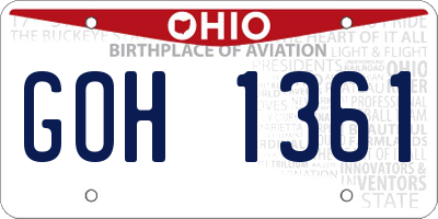OH license plate GOH1361