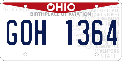 OH license plate GOH1364