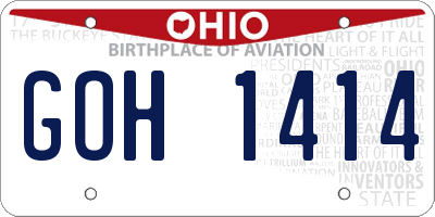 OH license plate GOH1414