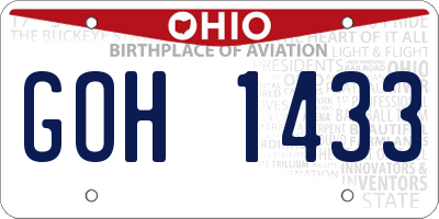 OH license plate GOH1433