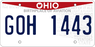 OH license plate GOH1443