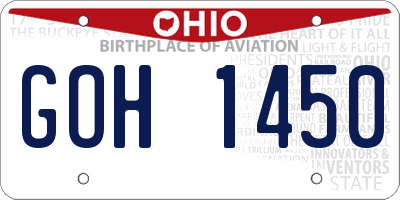 OH license plate GOH1450