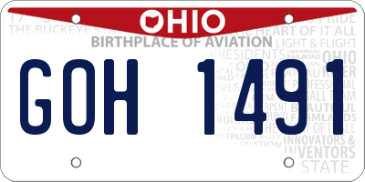 OH license plate GOH1491