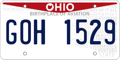 OH license plate GOH1529