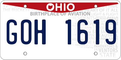 OH license plate GOH1619