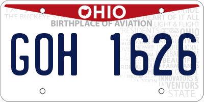OH license plate GOH1626