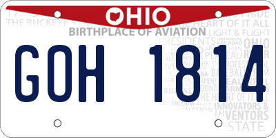 OH license plate GOH1814