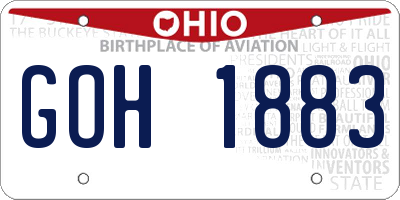 OH license plate GOH1883