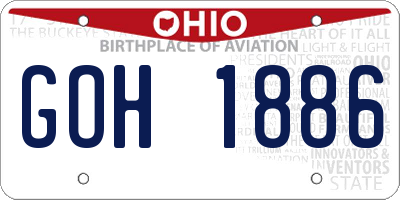 OH license plate GOH1886
