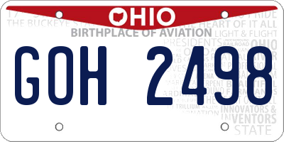 OH license plate GOH2498