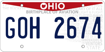 OH license plate GOH2674