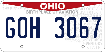 OH license plate GOH3067
