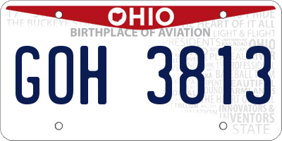OH license plate GOH3813