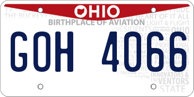 OH license plate GOH4066