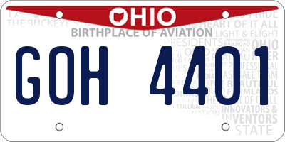 OH license plate GOH4401