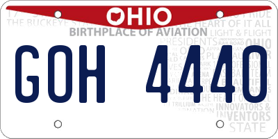 OH license plate GOH4440