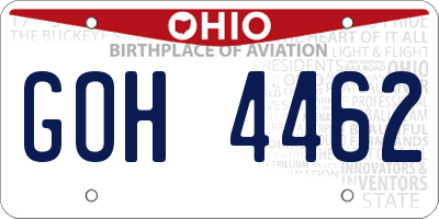 OH license plate GOH4462
